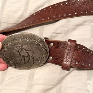 Abercrombie and Fitch Silver Moose belt